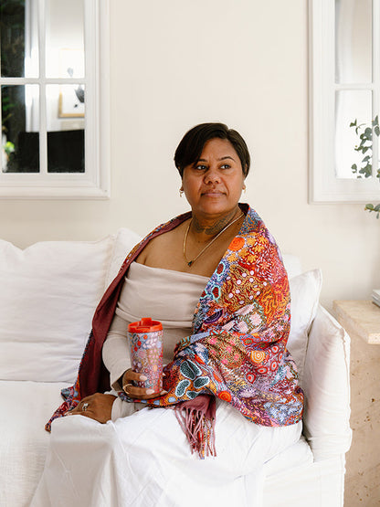 Grandmother’s Country Aboriginal art scarf by Michelle Possum, Koh Living (view 3)