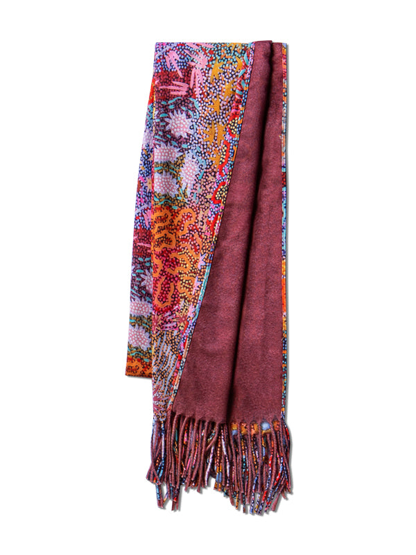 Grandmother’s Country Aboriginal art scarf by Michelle Possum, Koh Living (view 4)