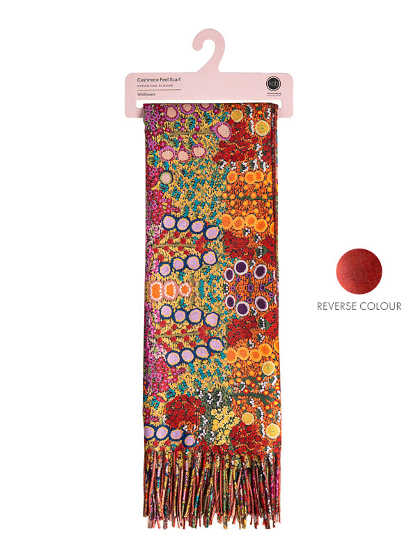 Wild Flowers Aboriginal art scarf by Pammy Foster, Koh Living (view 3)