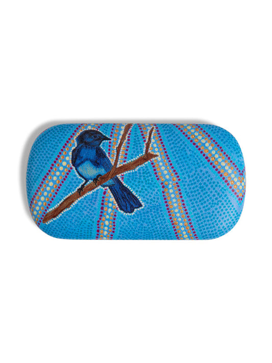 Willy Wagtail Aboriginal art hard-shell travel case by Domica Hill, Koh Living