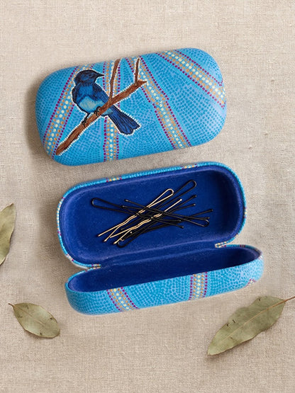 Willy Wagtail Aboriginal art hard-shell travel case by Domica Hill, Koh Living (view 2)