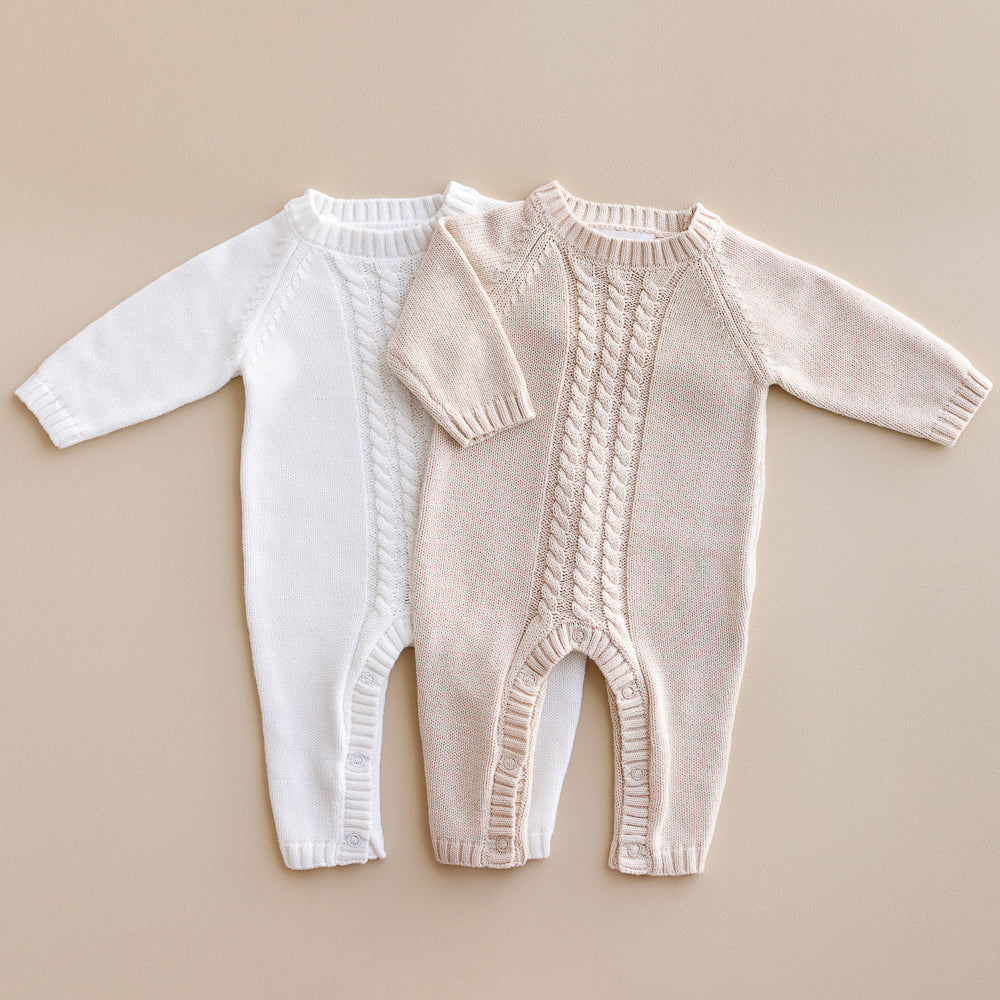 Knitted Cable Romper