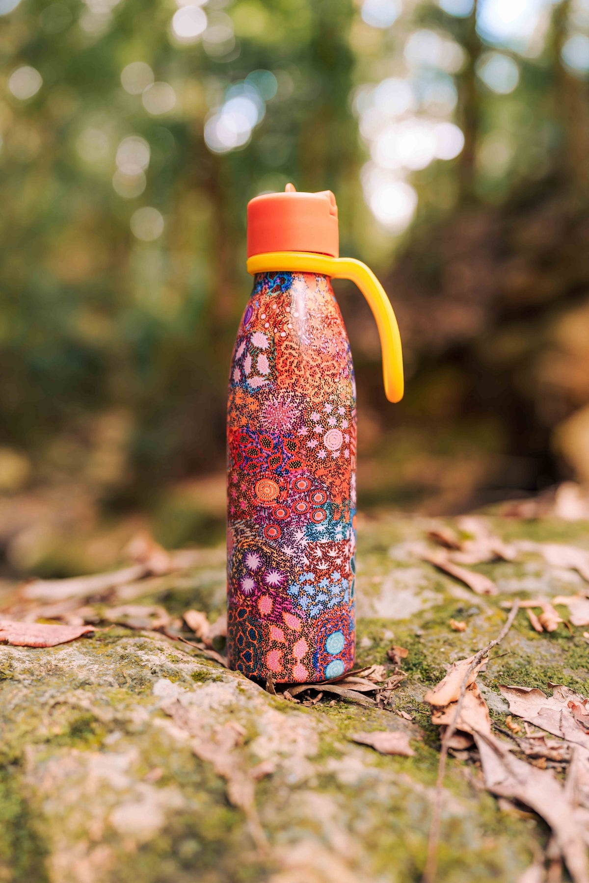 Grandmother's Country Aboriginal art insulated water bottle by Michelle Possum, Koh Living (view 2)