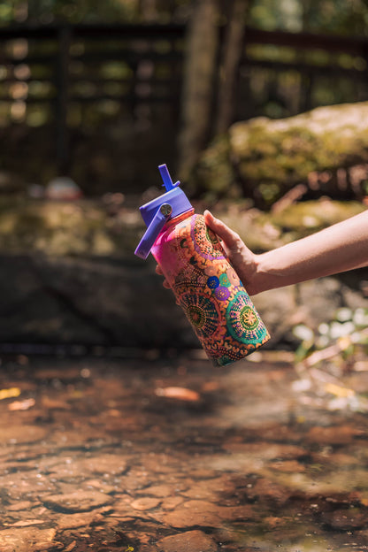 Each of Us Aboriginal art insulated water bottle by Jacinta-Rai Ridgeway-Maahs, Koh Living (view 4)