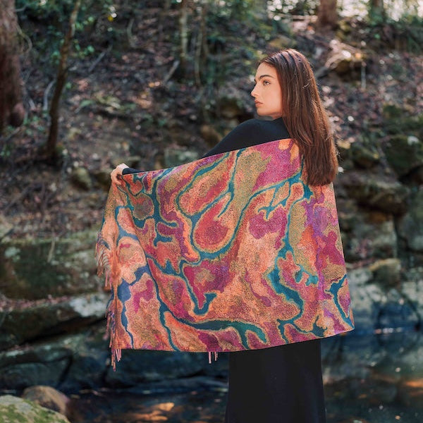 Pilbara Creeks Aboriginal art scarf by Allery Sandy, Koh Living (view 2)