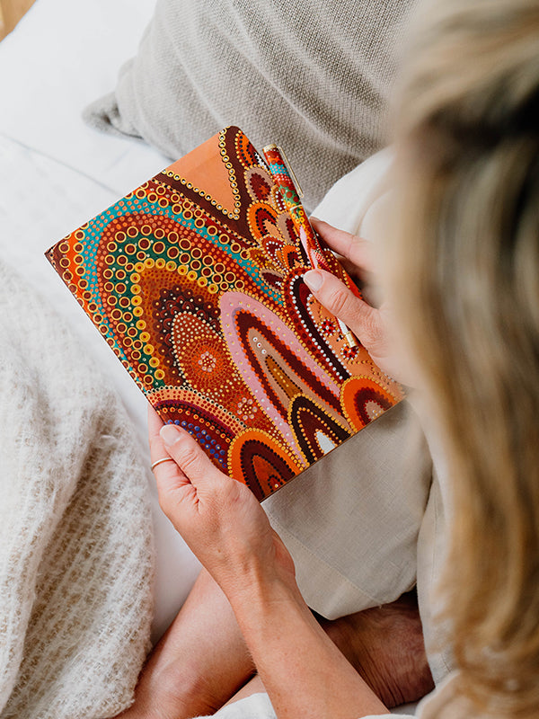 Home Aboriginal art A5 journal by Jacinta-Rai Ridgeway-Maahs (view 2)