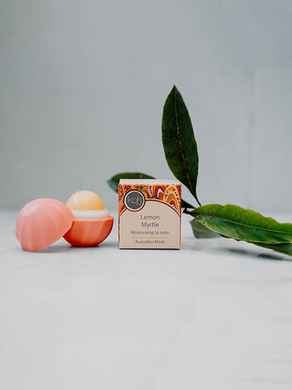 Lemon Myrtle lip balm with Home artwork by Jacinta-Rai Ridgeway-Maahs, Koh Living (view 5)