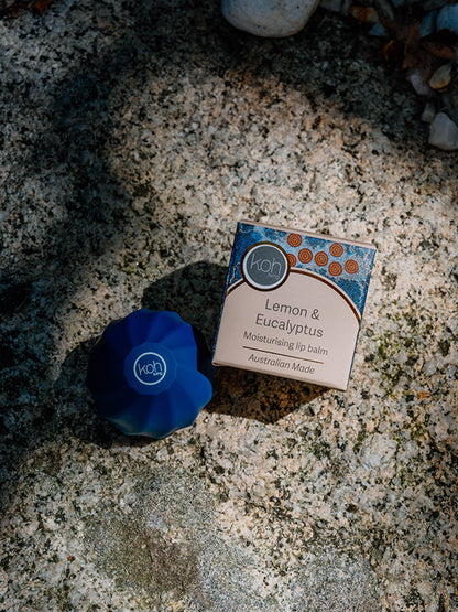 Lemon & Eucalyptus lip balm with Seven Sisters artwork by Khatija Possum, Koh Living (view 4)