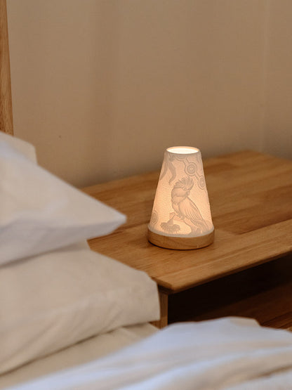 Spirit Being Minikin porcelain tealight lantern by Koh Living, artwork by Domica Hill (view 3)