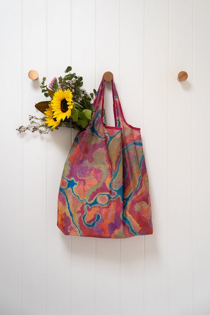 Pilbara Creeks Aboriginal art recycled bottle shopping bag by Allery Sandy, Koh Living (view 3)