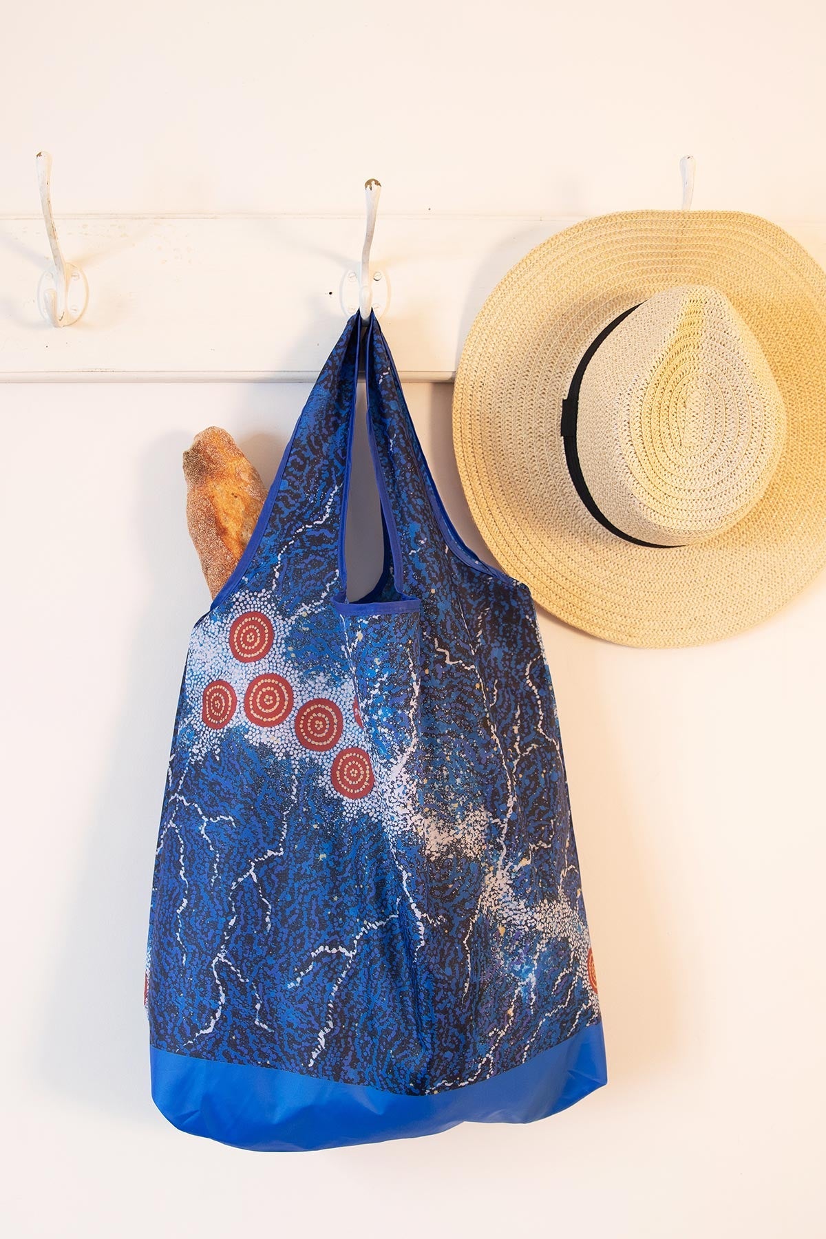 Seven Sisters Aboriginal art recycled bottle shopping bag by Khatija Possum, Koh Living (view 2)