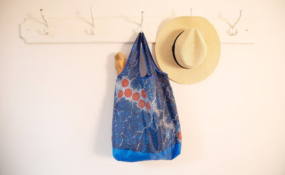 Seven Sisters Aboriginal art recycled bottle shopping bag by Khatija Possum, Koh Living (view 3)