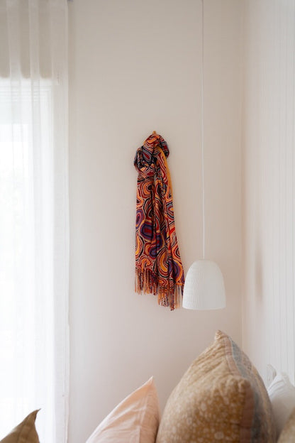 Dry Waterholes Aboriginal art scarf by Sheryl Hicks, Koh Living (view 6)