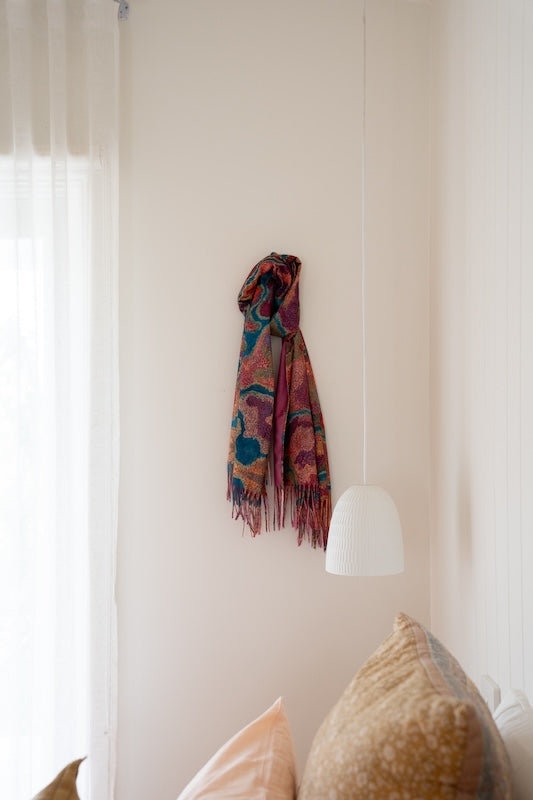 Pilbara Creeks Aboriginal art scarf by Allery Sandy, Koh Living (view 4)