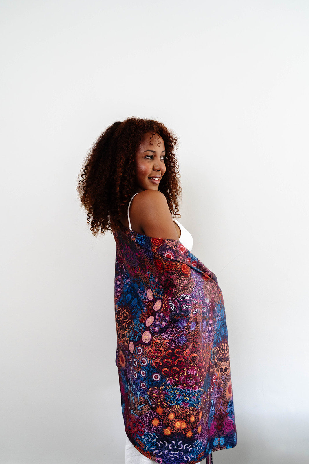 Women’s Dreaming Aboriginal art scarf by Khatija Possum, Koh Living (view 4)