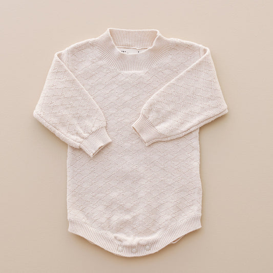 Ollie and Echo | Knitted Newborn Baby Romper