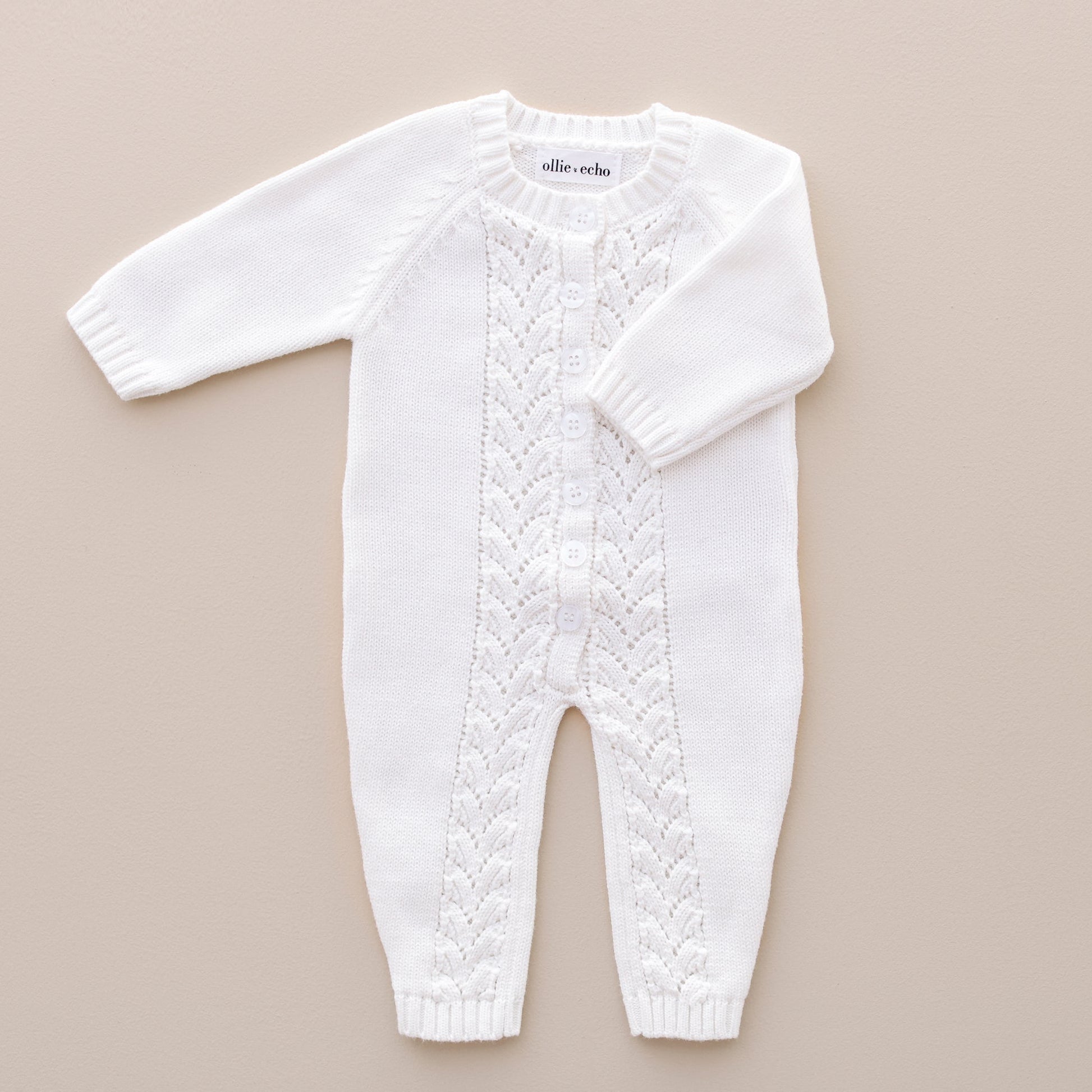 Ollie and Echo | Knitted Newborn Baby Romper