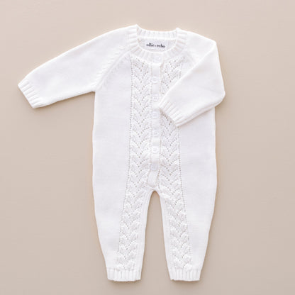 Ollie and Echo | Knitted Newborn Baby Romper