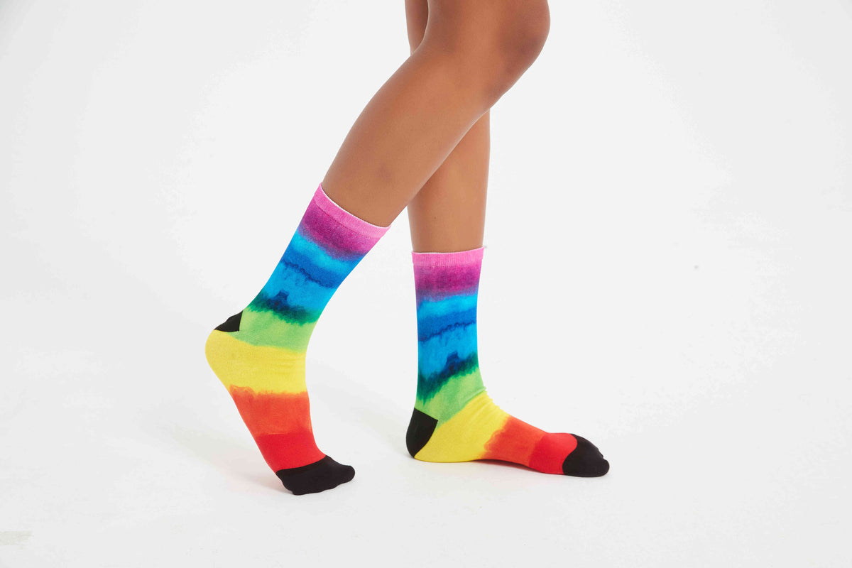 Tie Dye Pride Rainbow Socks