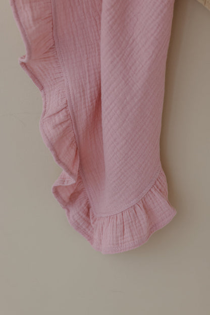 Muslin Frill Swaddle Pink