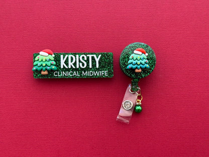 Personalised Glitter Christmas Name Badge – Santa, Snowman, Tree or Gingerbread (view 7)