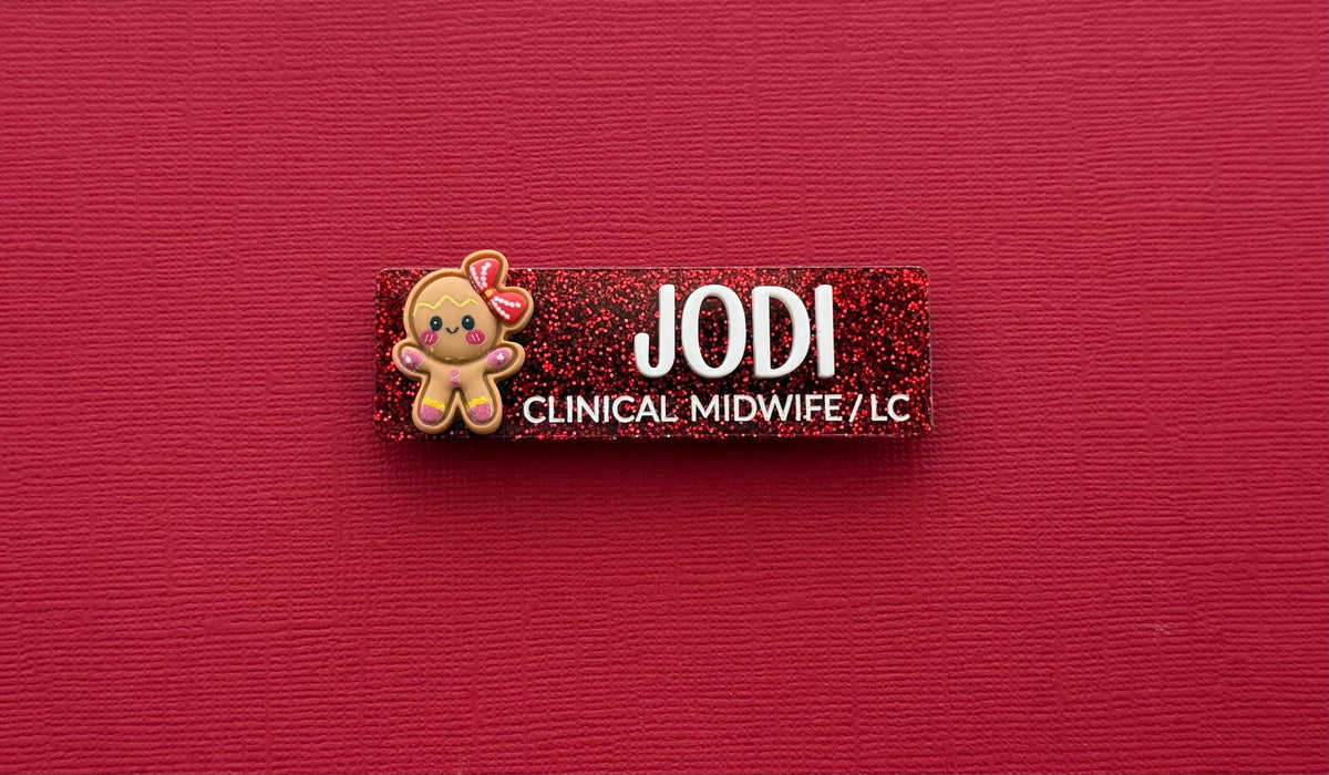 Personalised Glitter Christmas Name Badge – Santa, Snowman, Tree or Gingerbread (view 8)