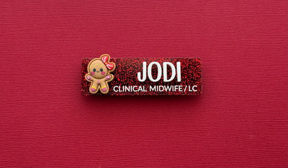 Personalised Glitter Christmas Name Badge – Santa, Snowman, Tree or Gingerbread (view 8)