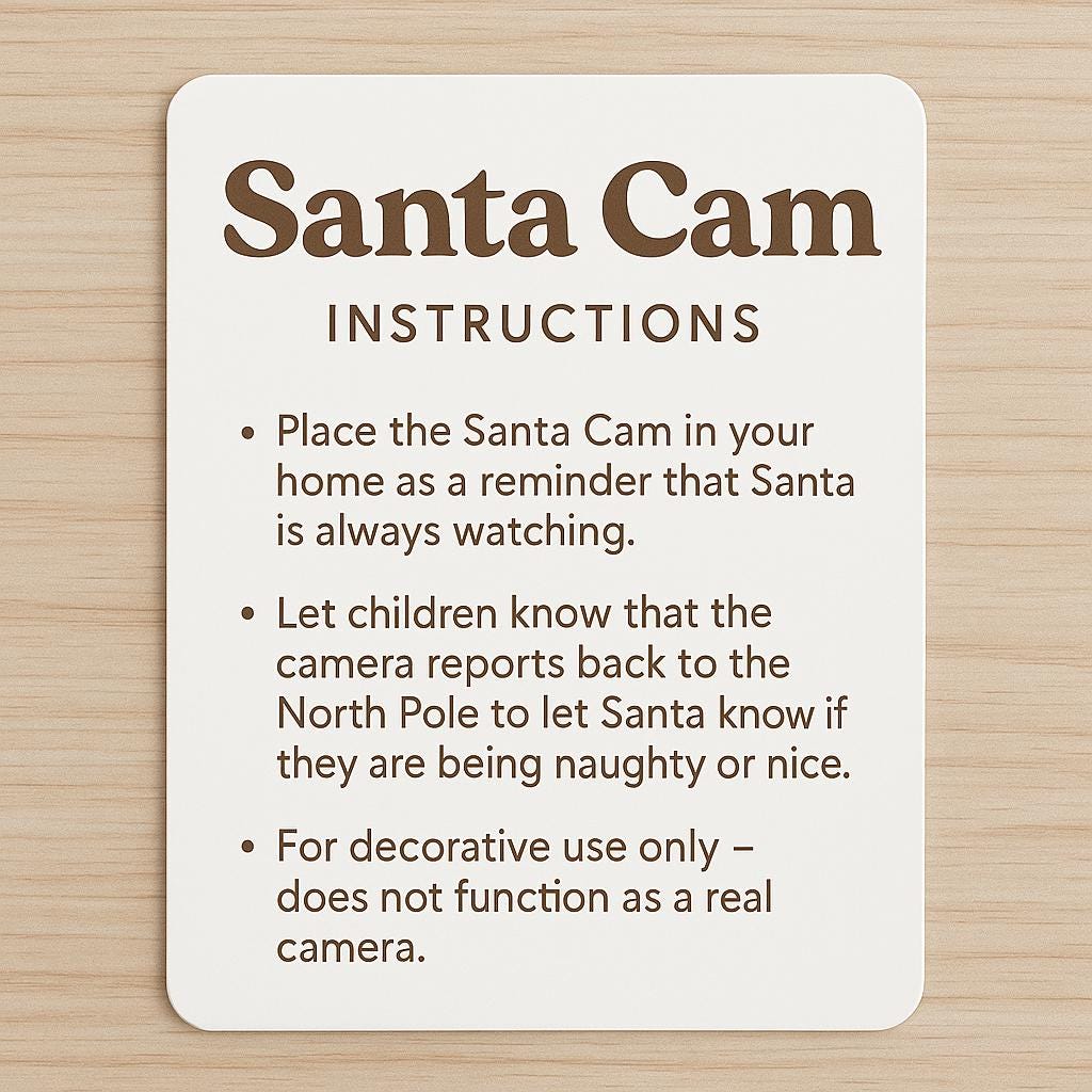 North Pole Surveillance Co. Santa Cam card