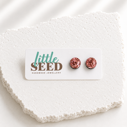 Chunky Glitter Acrylic Stud Earrings