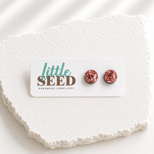 Chunky Glitter Acrylic Stud Earrings